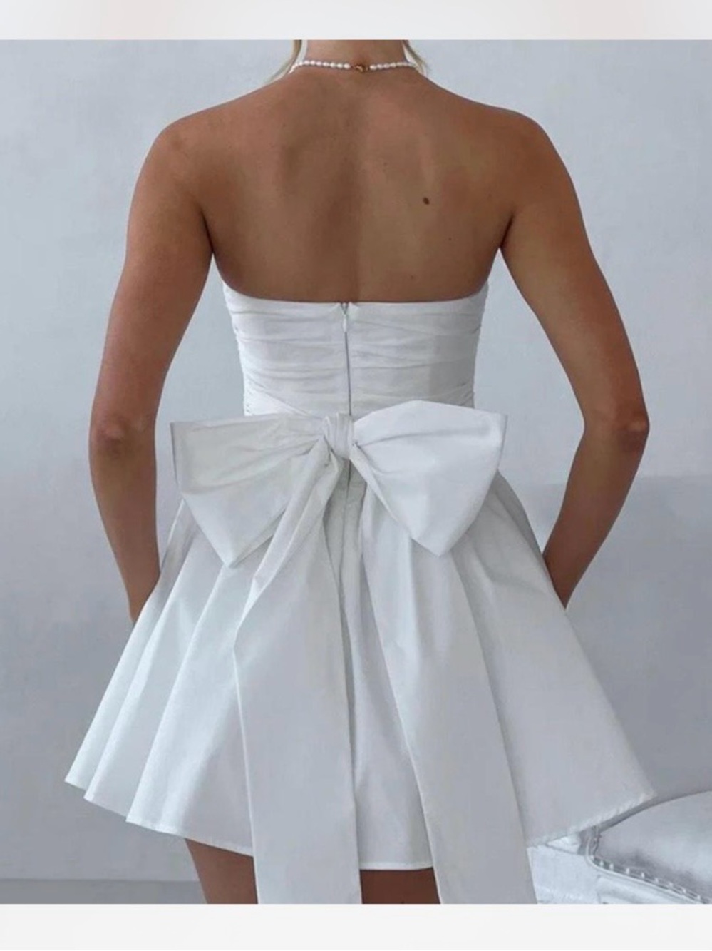 Babyboo Gorgeous Ivory Strapless Mini Dress Katrina- L Fits like a Medium 6/8 - Picture 2 of 13